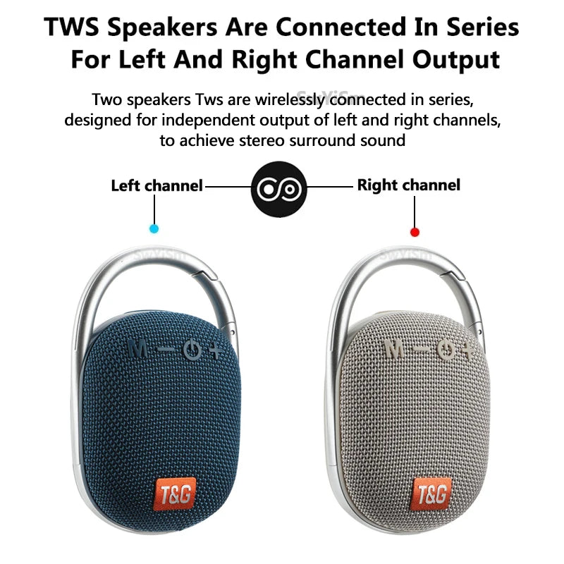Mini enceinte Bluetooth portable, boîte à musique sans fil, petit caisson de basses, basse, PC, TV, radio FM, étanche, Caixa De Som Mp3