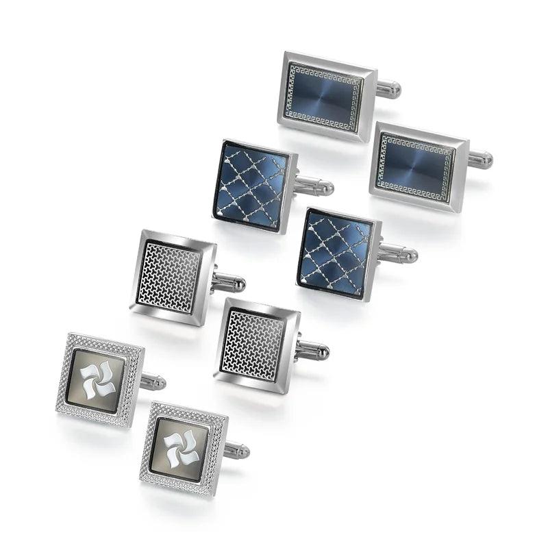 Herrenhemd Manschettenknöpfe Kupfer Manschettenknöpfe für Herren Luxus Hochzeit Gäste Geschenke Rund Quadrat Mode Schmuck Herren Manschetten Glieder Krawattenklammer