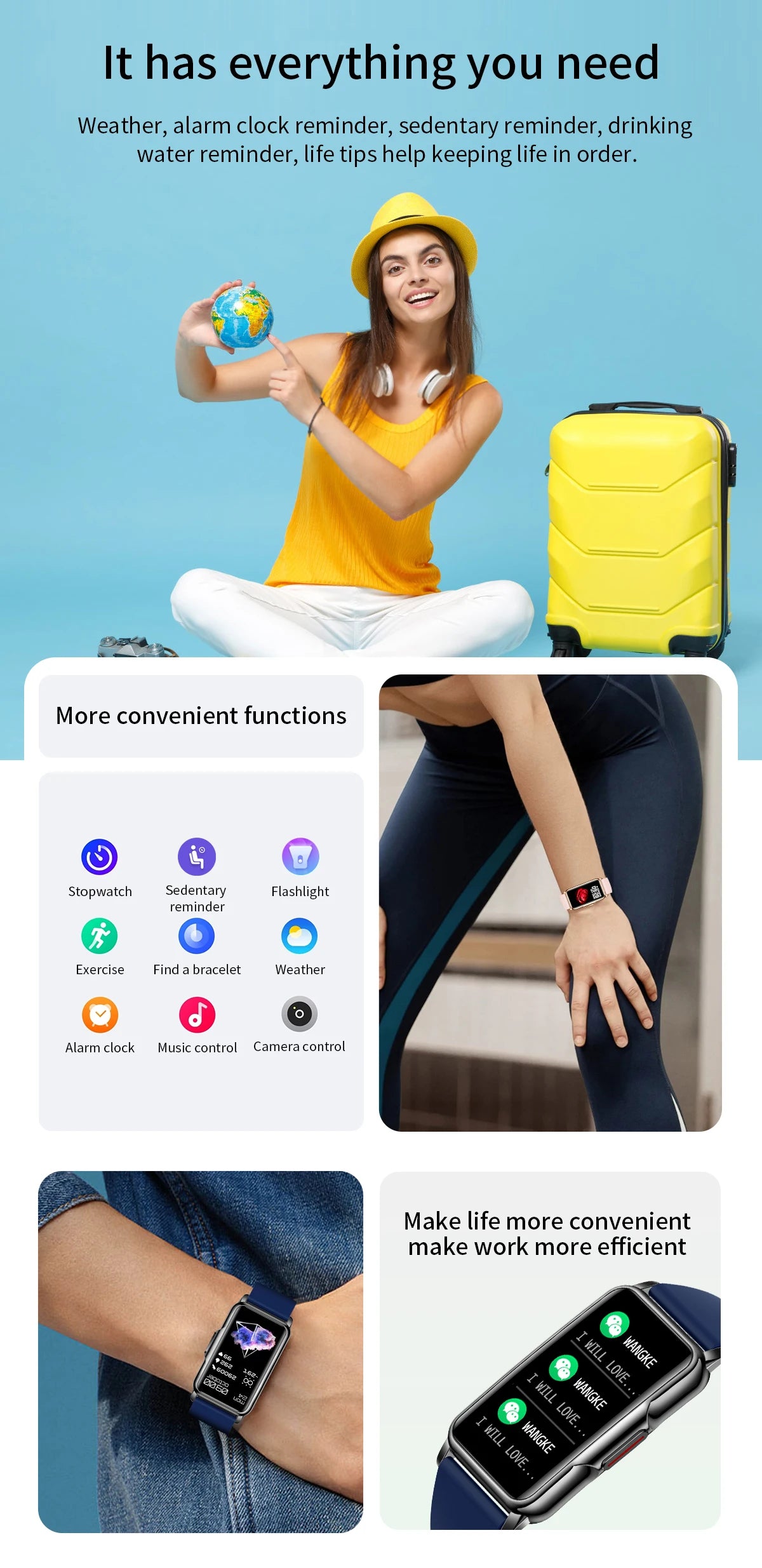 Für Android IOS Smart Armband Frauen Smartwatch Männer Herzfrequenz Blutsauerstoff Wasserdicht Sport Smart Band Uhr Für Damen +Geschenk