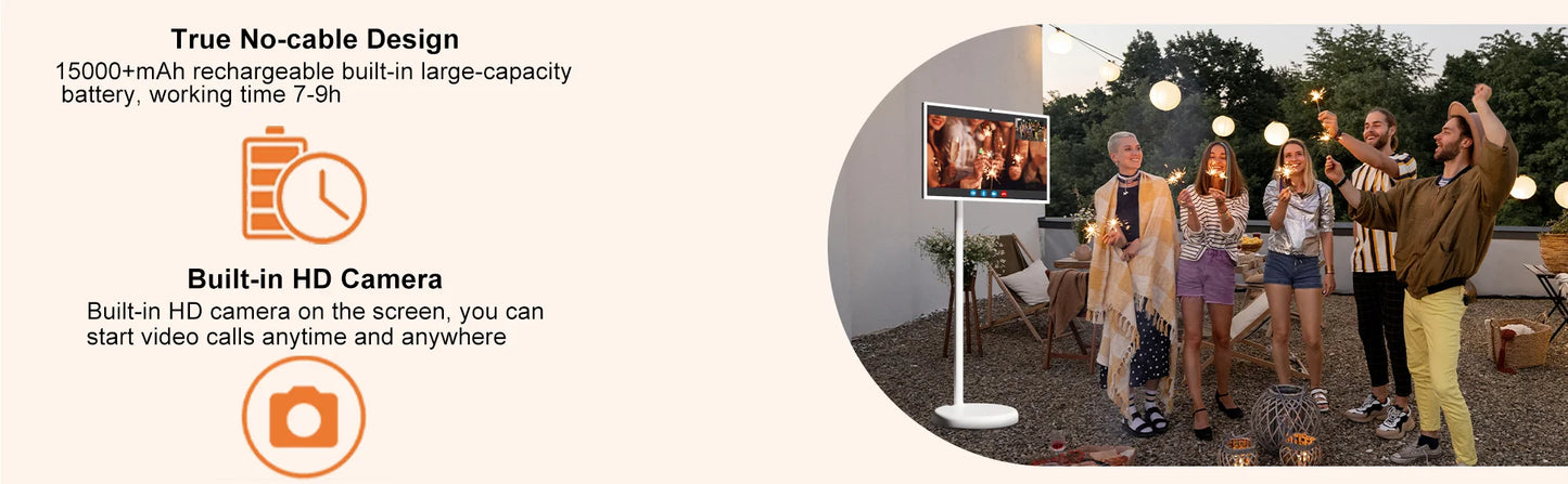 Großhandel Stand Smart TV für das Heimgeschäft Android 12 Smart Television OFD 21,5/32 Zoll tragbarer TV mit Batterie