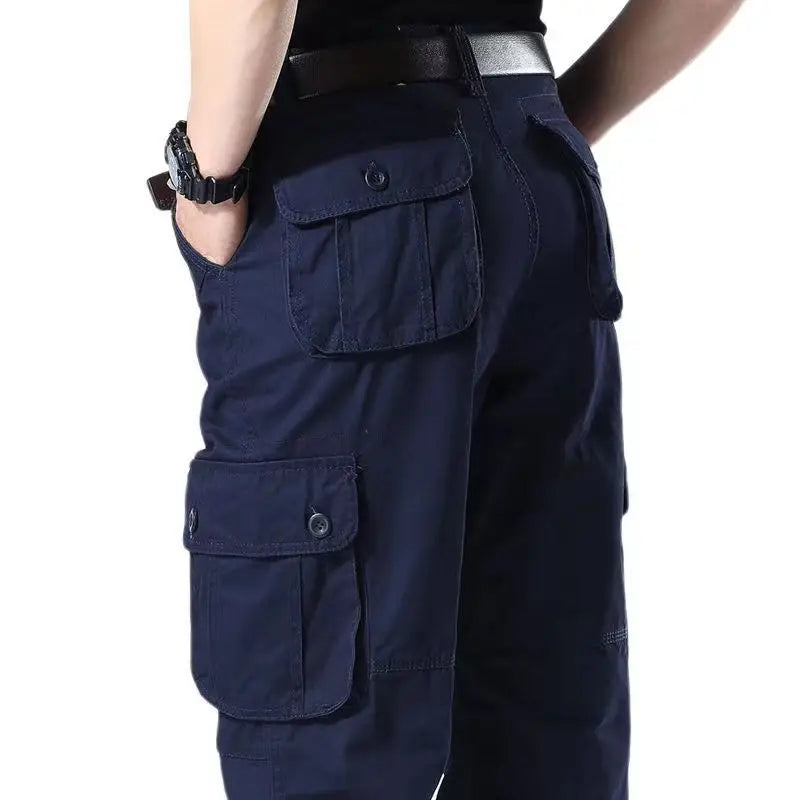 Pantalon cargo tactique 2025 pour homme, en coton, salopette, pantalon de travail extérieur, grande taille, vêtement pour homme, pantalon de randonnée camouflage avec plusieurs poches