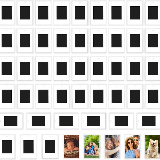 Small photo frame 12/20Pcs Blank Photo Frame Insert Fridge Magnets, Mini Magnetic Refrigerator Photo Picture Frames