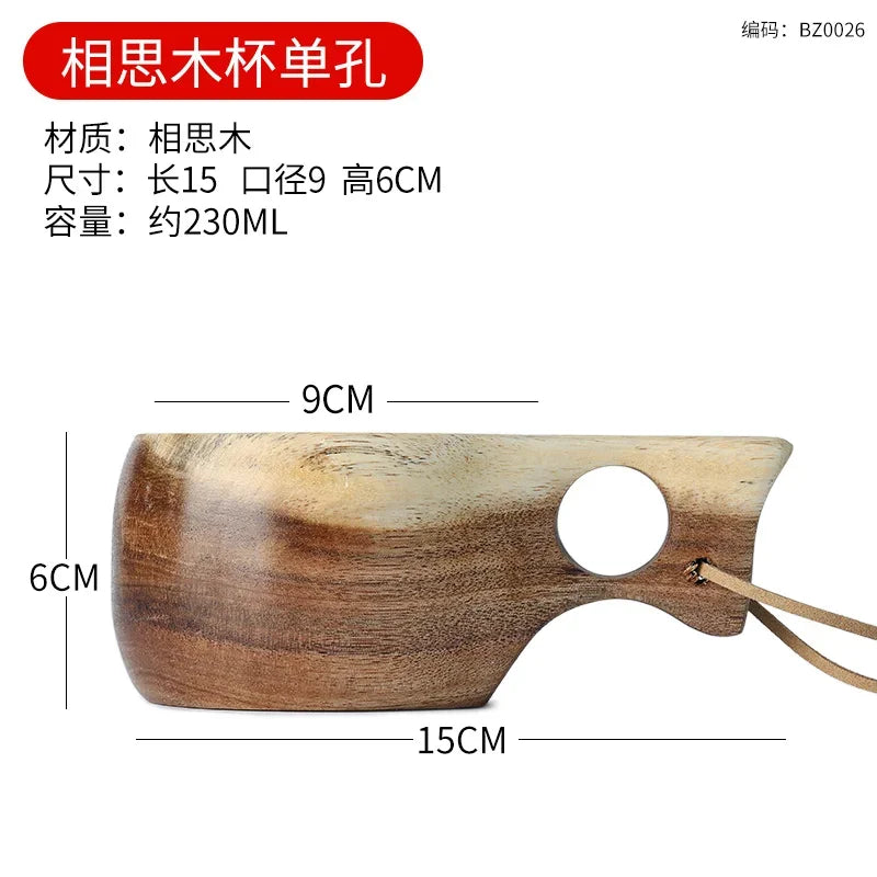 Holz Finnland Tasse Kreativ Outdoor Camping Reise Holzbecher Nordischer Stil Handgemachte Milch Kaffee Bar Bierkrüge