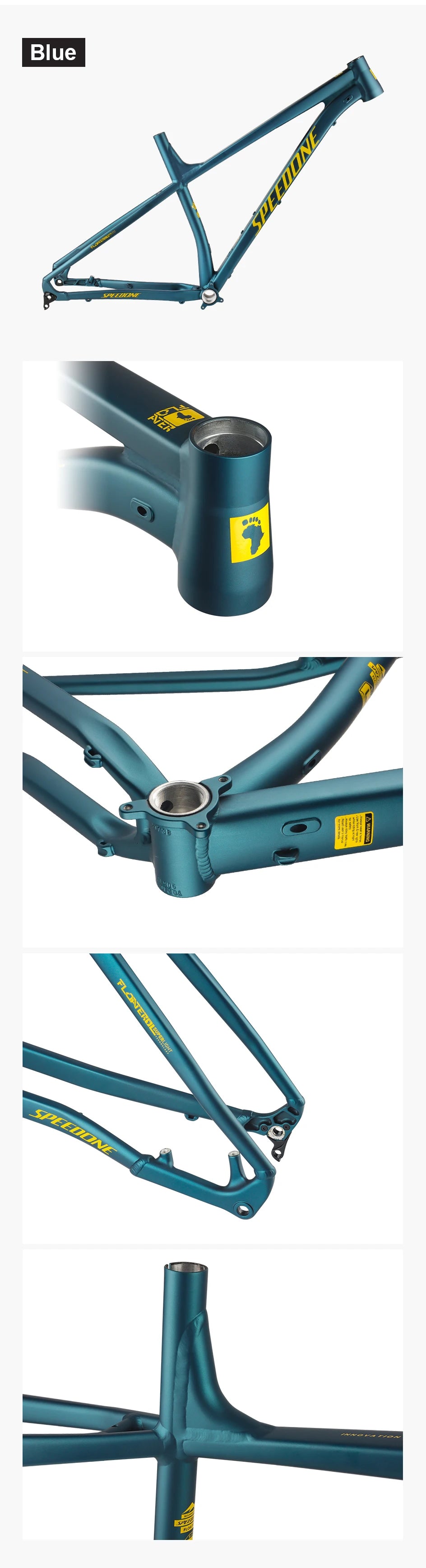 SPEEDONE 29 Fahrradrahmen Boost 148mm Aluminium 29 MTB Rahmen Konisches Steuerrohr für Ausdauerrennen Farbverlauf Mountainbike Rahmen