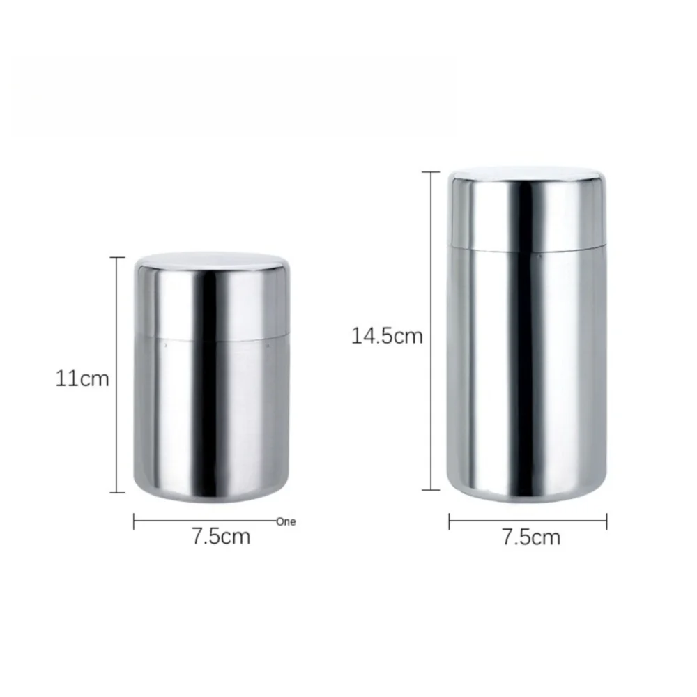 Hiqh Quality Stainless Steel Tea Tin 400ml/550ml Moisture-proof Tea Jar Large Capacity Sealed Tea Can for Home&Travel