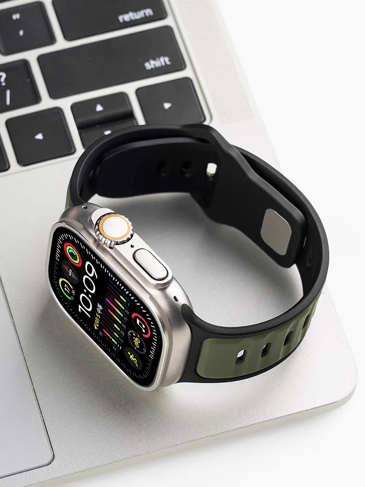 Für iWatch Series 11 10 9 8 7 6 5 4 SE3 Ultra 1 2 Silikonarmband Sportarmband für Apple Watch 49mm 46mm 45mm 44mm 42mm 41mm 40mm