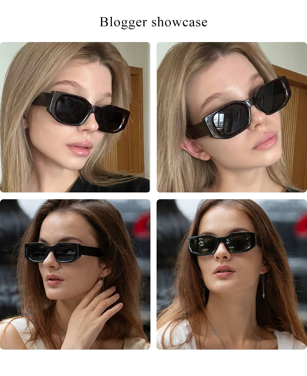 Ruiao 2026 neue schwarze klassische Retro Designer Marken Sonnenbrille mit konkaver unregelmäßiger dicker Fassung für Damen und Herren