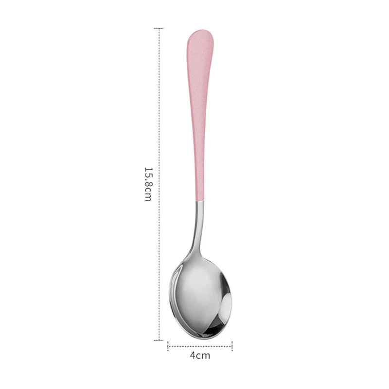 1 Pc Stainless Steel Korea Soup Spoons Home Kitchen Ladle Capacity Gold Silver Mirror Polished Flatware For Coffee Tableware