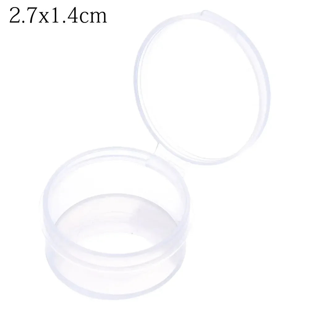 Square Round Plastic Transparent Storage Box Small Items Sundries Organizer Case Jewelry Beads Container Box Tools Accessories