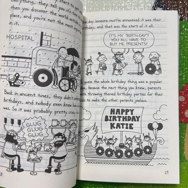 Latest English Edition Diary of a Wimpy Kid: Partypooper  Children’s Graphic Novel  Early Learning Book