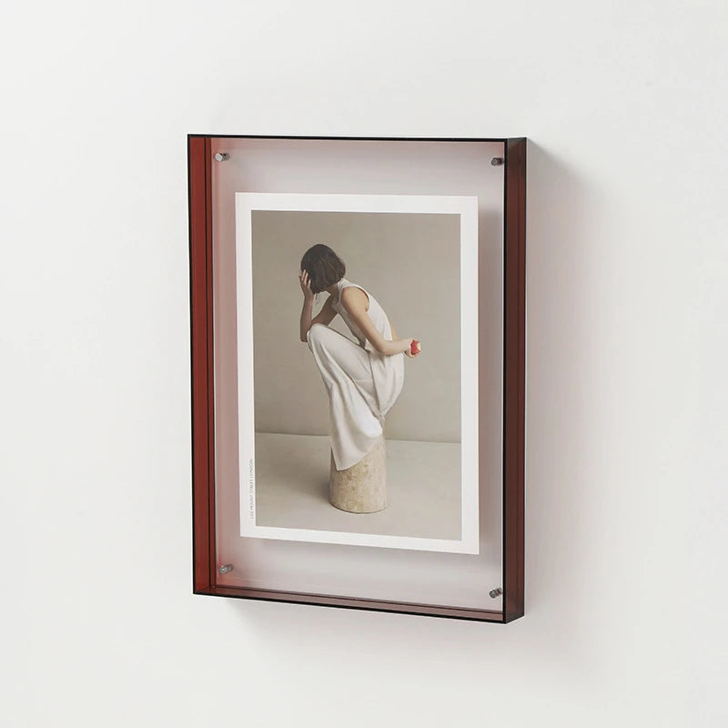 Transparenter Acryl-Fotorahmen DIY Poster Malerei Flur Schlafzimmer Wanddekoration Ins Style Tischbilderrahmen