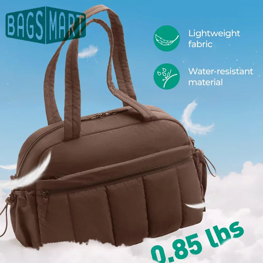 BAGSMART Damen Reisetasche mit Nassfach, leicht, wasserabweisend, Handgepäck, Weekender, Sporttasche