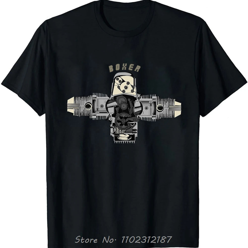 T-shirt décontracté en coton pour homme, motif moteur Boxer R1200gs 1200 Gs R Adventure R1200rt Rt R R1200r, hauts de fitness à col rond