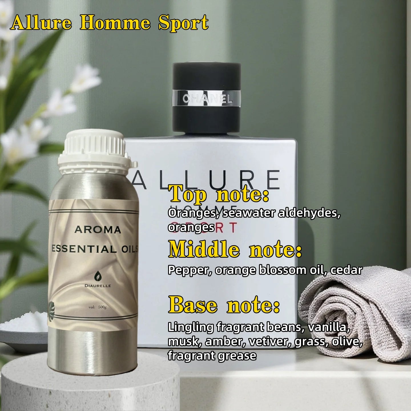 Huile Essentielle Parfumée Grande Marque Hôtel France 500ML Diffuseur de Parfum Machine Purificateur d'Air Huile Essentielle Végétale Pure pour Hôtel