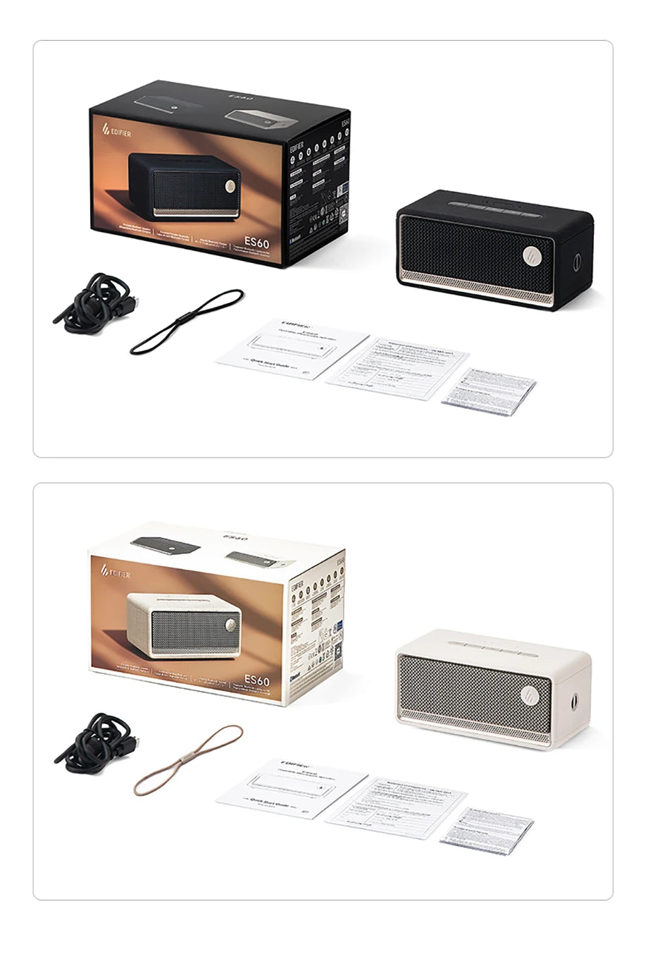 Edifier ES60 Enceinte Bluetooth portable Mini haut-parleur Barre de son sans fil 36W RMS Extérieur Étanchéité IP66 Longue autonomie