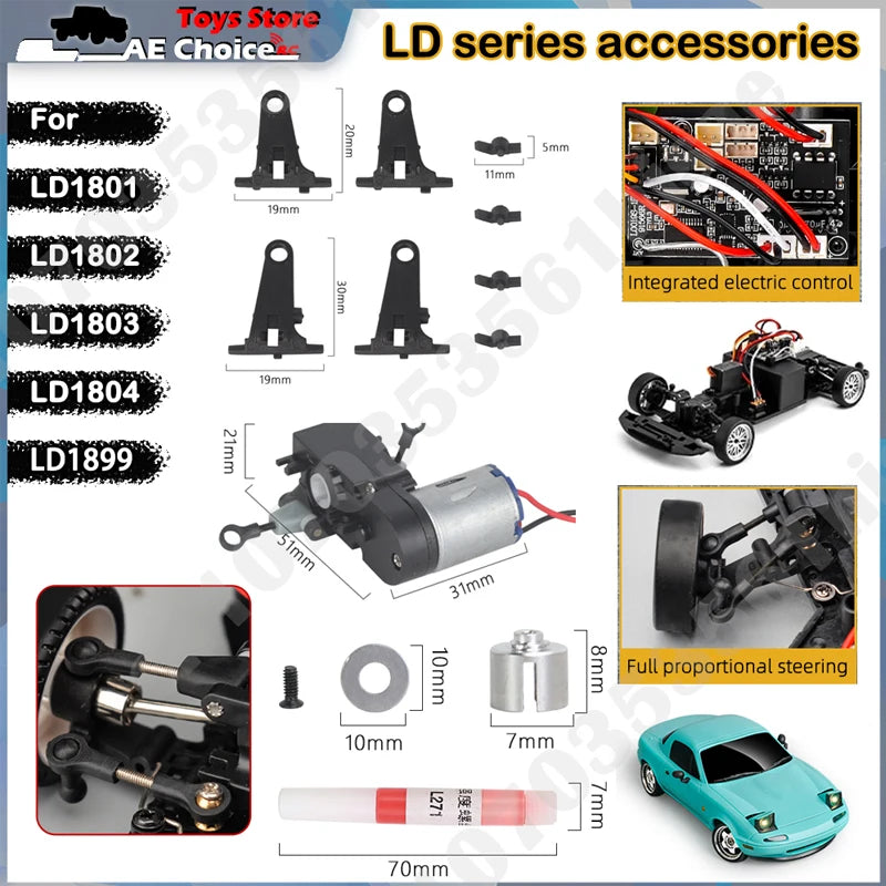 LDRC LD1804 RC Drift Car 1/18 Mazda Mx5 2.4G 2WD ESP Gyroscope LED Lights Full Scale Controlled Model Children Car Toys Gifts