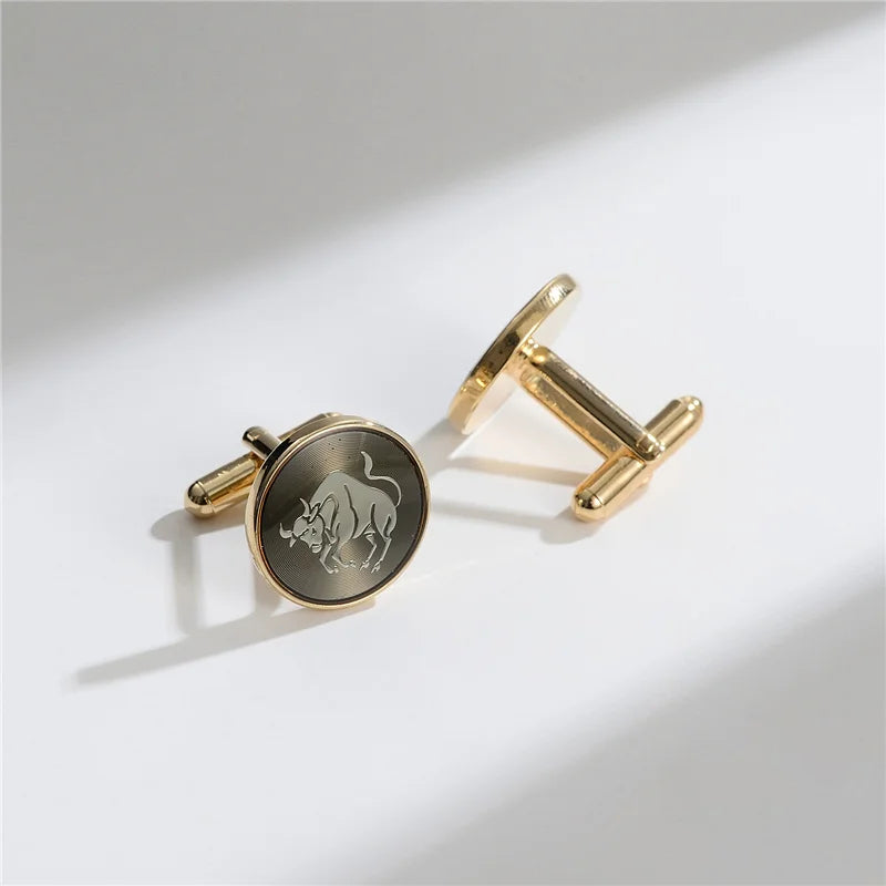 Herrenhemd Manschettenknöpfe Kupfer Manschettenknöpfe für Herren Luxus Hochzeit Gäste Geschenke Rund Quadrat Mode Schmuck Herren Manschetten Glieder Krawattenklammer