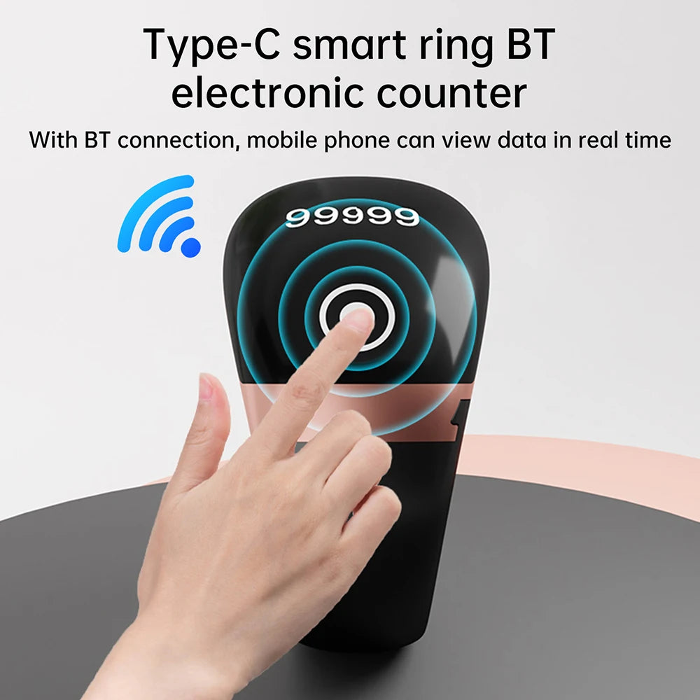 Smart Tasbih Tally Counter 0~99999 Muslims Tasbeeh Zikr Ring Prayer Time Vibration Reminder Type-C Ring Counters OLED Display