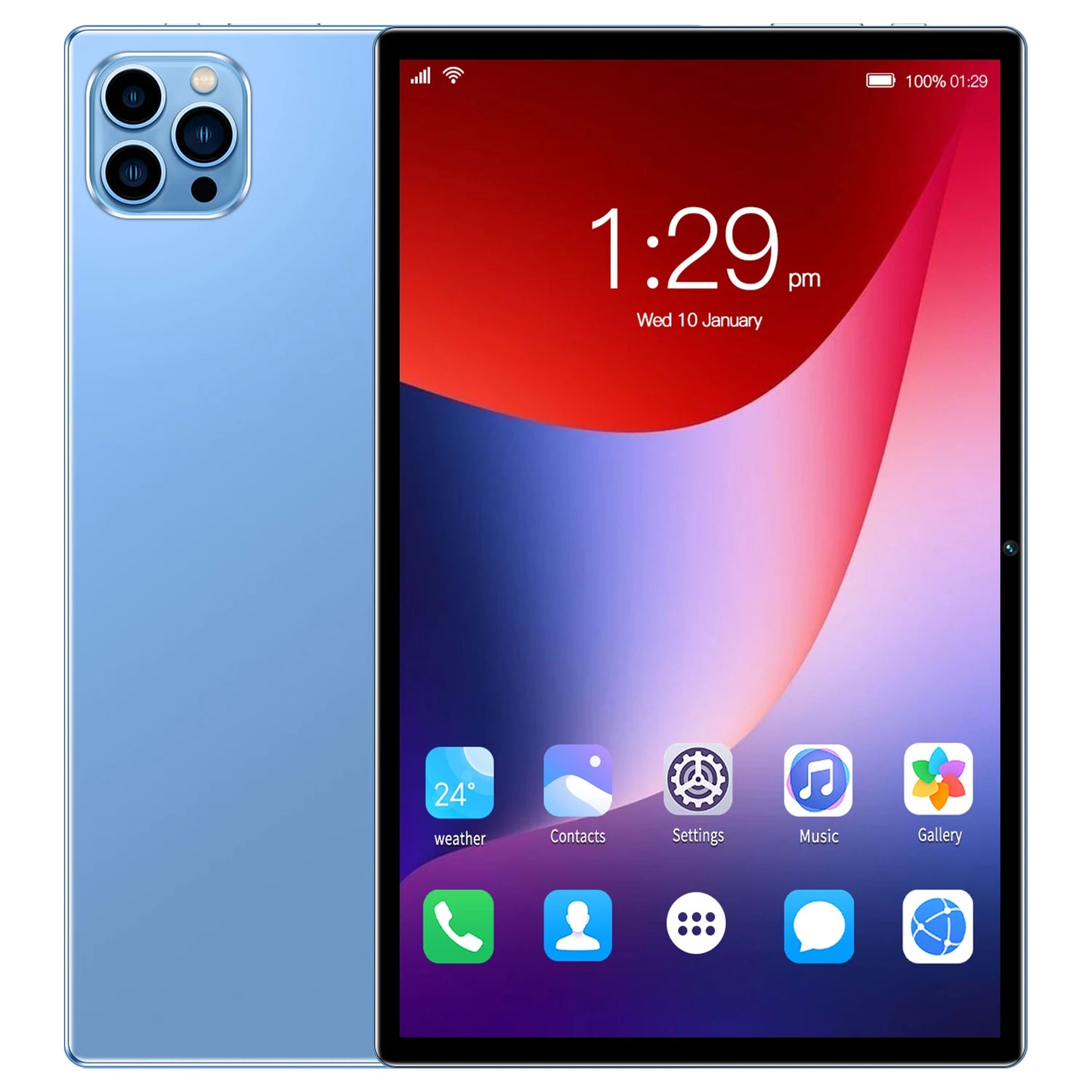 Neues 10,1-Zoll-Lern-Tablet, Octa-Core, Dual-SIM, 4 GB RAM, 64 GB ROM, 3G-Telefonie, Bluetooth, WiFi, Google Tablet PC, 6000 mAh