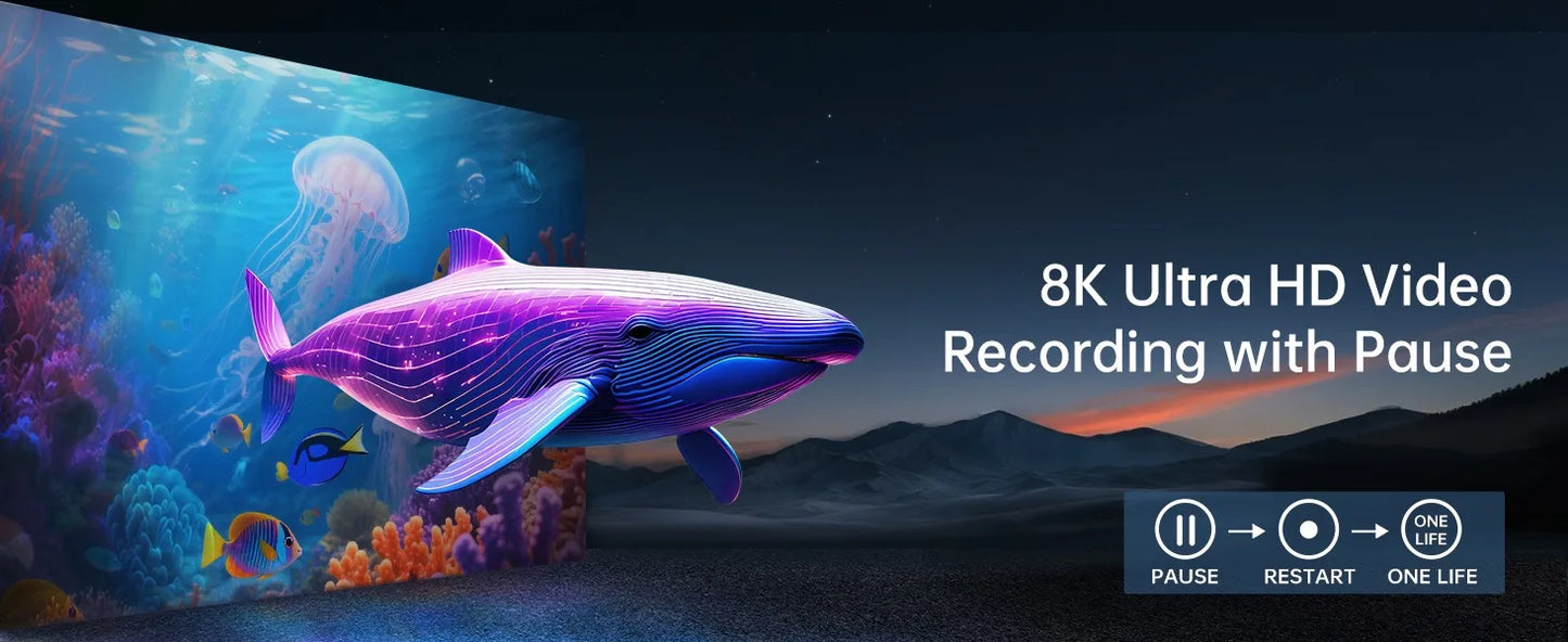 8K Digitalkamera für Fotografie Autofokus WiFi 88MP Vlogging-Kamera mit Dual-Objektiv 16X Digitalzoom Touchscreen Reisekamera