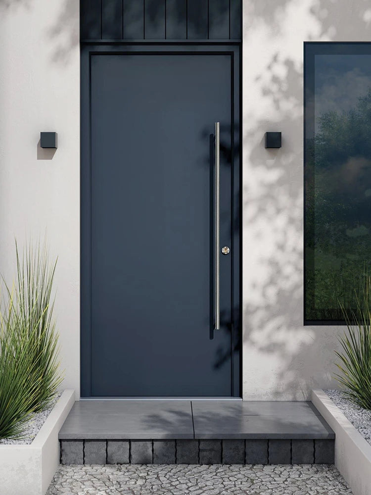 Portes d'entrée Villa Maison Porte pivotante principale Extérieure Entrée Portes battantes de sécurité Aluminium Décoration intérieure Sur mesure