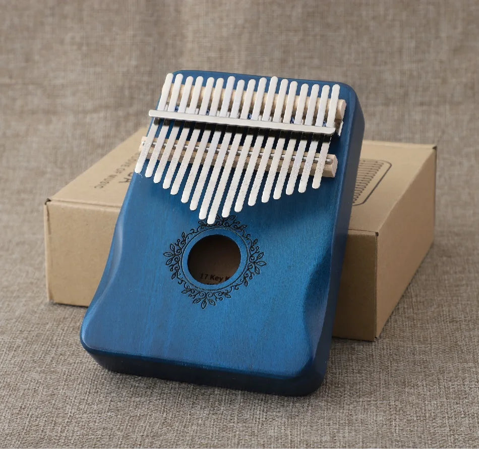 Kalimba Musikinstrument Daumenklavier 17 Tasten Mahagoni Holz Fingerklavier Kombinationsgeschenke für Kinder Tragbares Mbira Fingerklavier