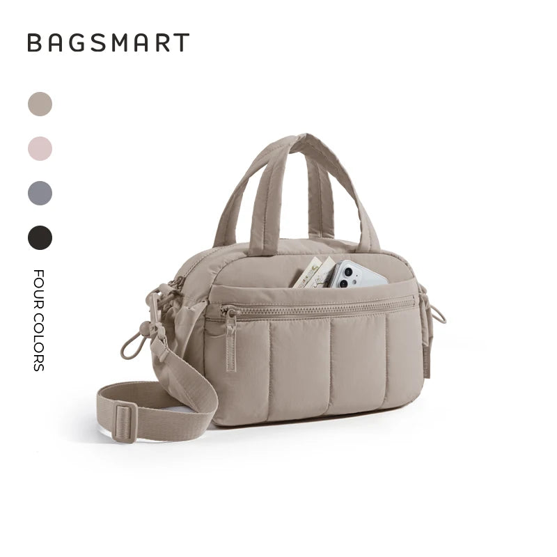 Sac à bandoulière BAGSMART pour femmes, grande capacité, sac bandoulière, pochette quotidienne décontractée pour étudiantes et navetteuses, sac à main polyvalent pour les loisirs