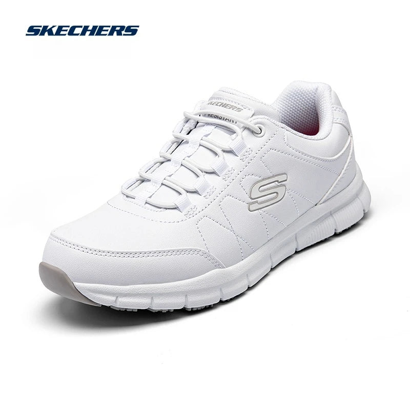Skechers Chaussures Décontractées pour Hommes en Cuir, Baskets à Semelle Souple, Légères, pour la Course, l'Athlétisme, le Jogging et la Marche