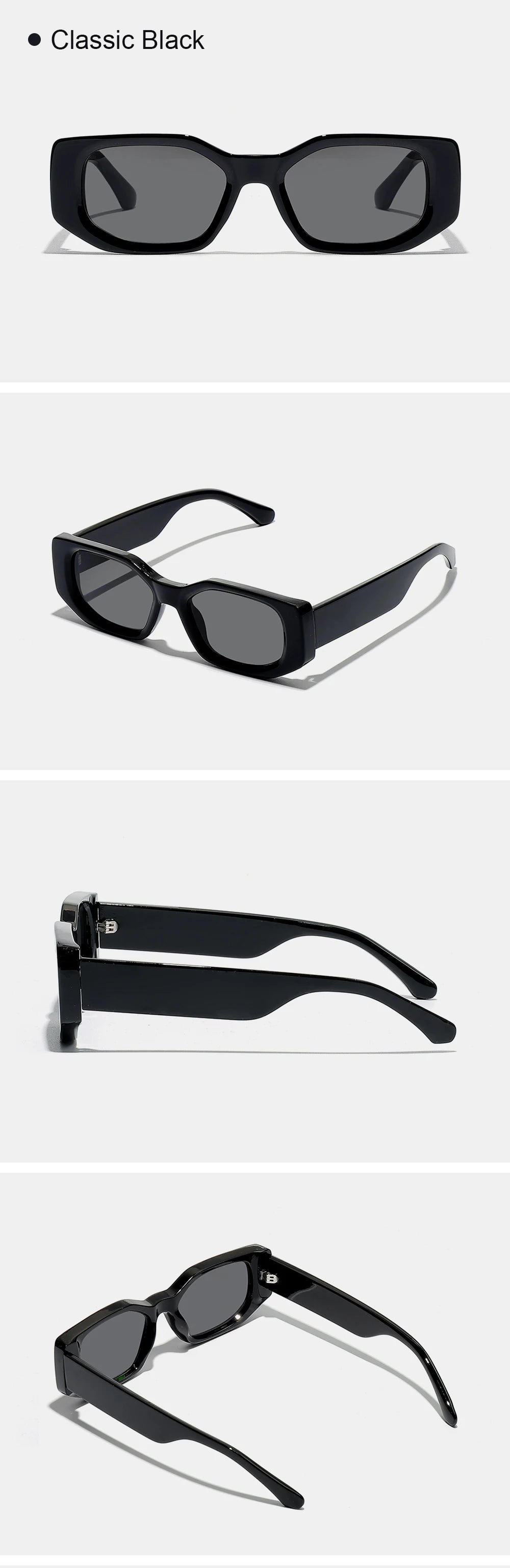 Ruiao 2026 neue schwarze klassische Retro Designer Marken Sonnenbrille mit konkaver unregelmäßiger dicker Fassung für Damen und Herren