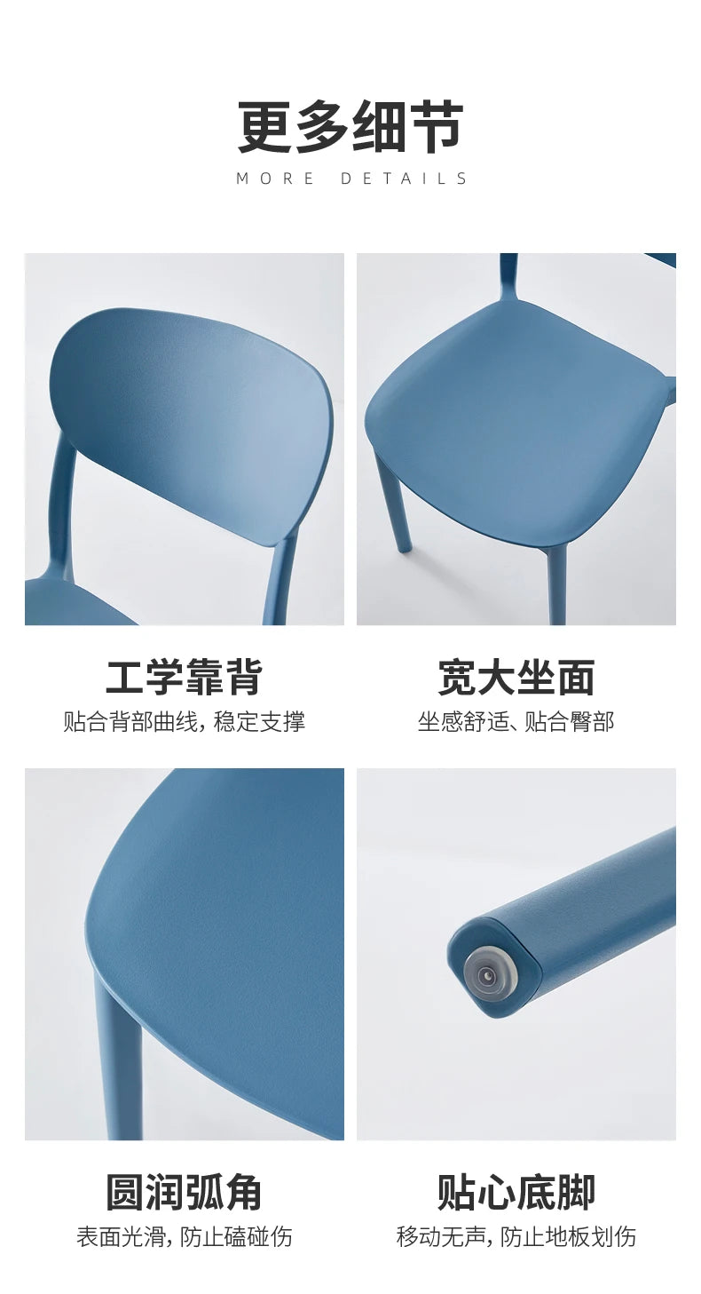 Bequeme Esszimmerstühle Europäischer Kunststoff Küche Moderne nordische Esszimmerstühle Ultraleicht Trendy Chaises Salle Manger Möbel