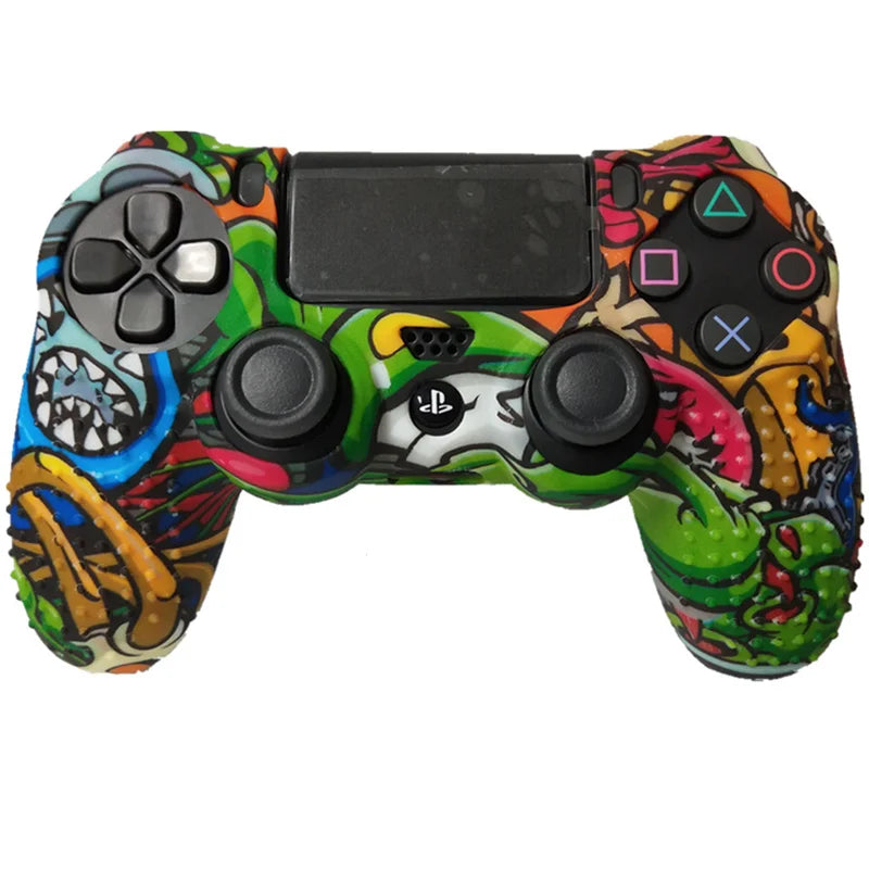 Coque de protection antidérapante en silicone souple pour manette SONY Playstation 4 PS4, compatible avec les gamepads PS4 Pro Slim