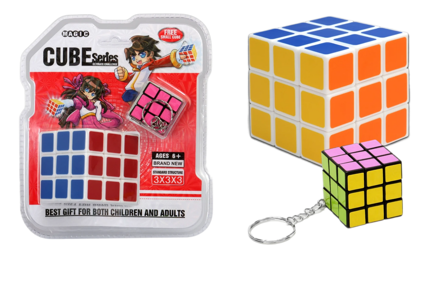 Yisheng Magic Cube 3x3 Puzzle Jouets Éducatifs Casse-tête en Fibre de Carbone Transfert Thermique Cubes Couleurs Macaron Bonbon Cadeau pour Enfants