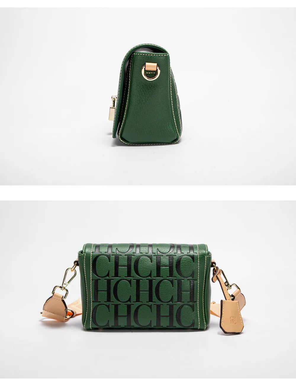 CH Womens Shoulder Bag Luxury Brand 2025 Fashion Solid Color Printed Handbag Fashion Design Model Metal Accessories Buckle