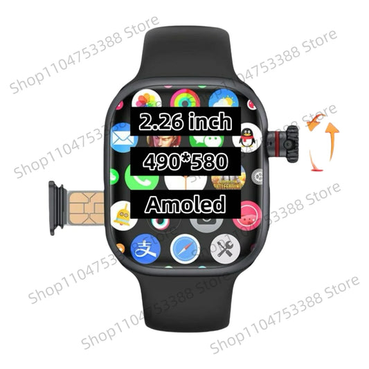 CD99 Uhr X 5G Smartwatch 2,29 Zoll AMOLED 5G LTE Smartwatch mit 180° drehbarer Kamera GPS WiFi SIM-Kartensteckplatz Gesundheitsüberwachung