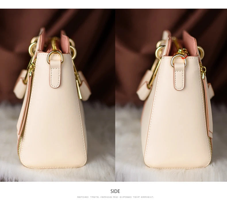 FOXER Spaltleder Damen Umhängetasche Elegante Handtasche 2026 Neue Große Damen Tragetasche Luxuriöse Designer Umhängetasche