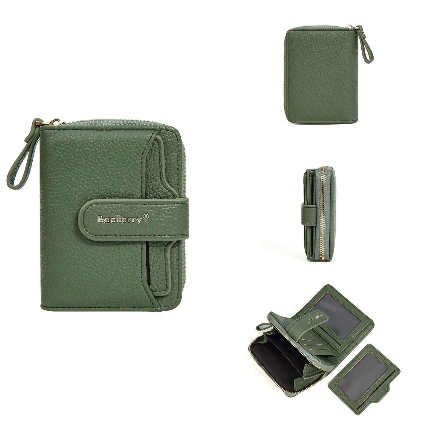 Women Stylish Zip Around Card Wallet, Multi-Functional RFID Blocking Purse with 6 Card Slots and Coin Pocket, Minimalist Gift