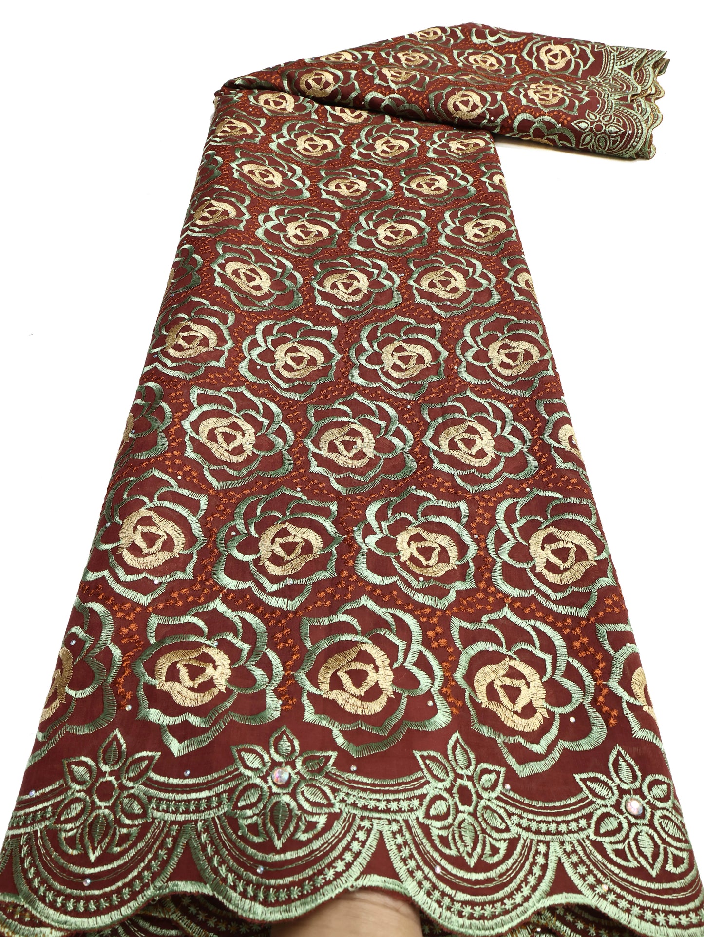 Dentelle Voile Suisse En Suisse Avec Pierres Appliquées Fleur 3D 2026 Tissu De Dentelle Africaine Super Qualité Pour Robe De Mariée En Dentelle