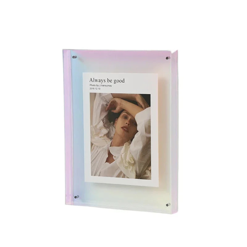 Transparenter Acryl-Fotorahmen DIY Poster Malerei Flur Schlafzimmer Wanddekoration Ins Style Tischbilderrahmen