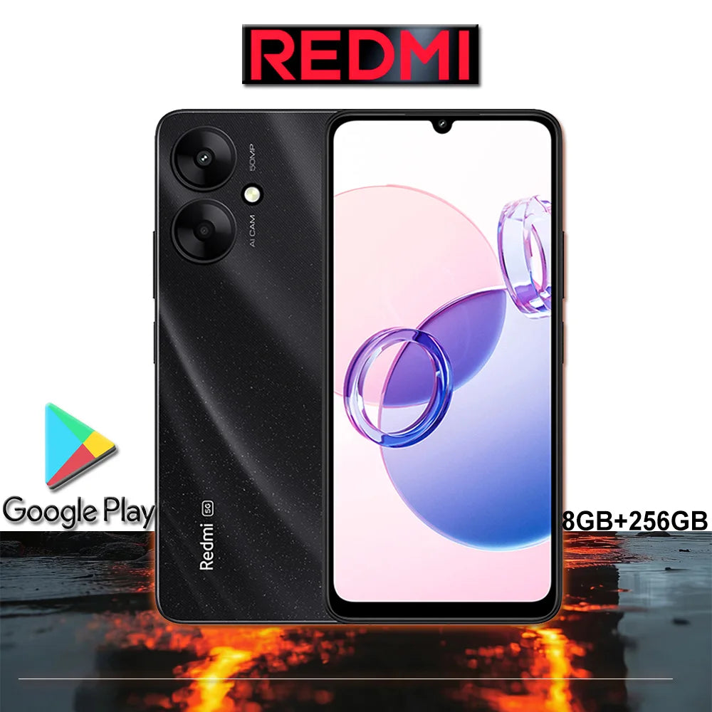 XIAOMI Redmi 13C smartphone tendance 6,74 pouces RAM : 8 Go ROM : 256 Go 5G NFC 5000 mAh 18 W Type-C LCD 90 Hz Téléphone de travail et de musique
