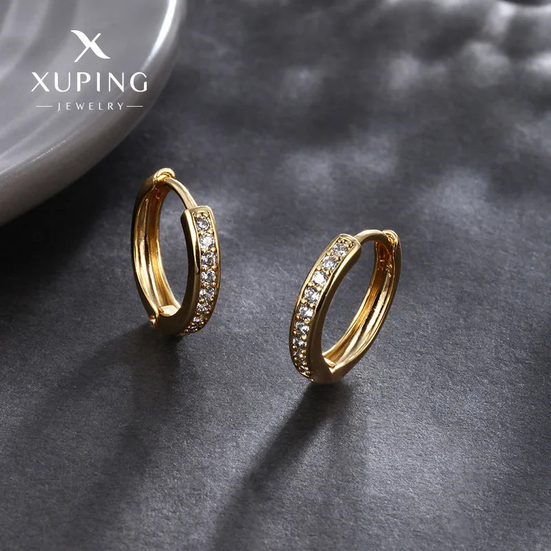 Boucle d'oreille de luxe en or pur 24K 9999, nouveau style européen et américain, simple, légère, polyvalente, de haute qualité, pour femme.