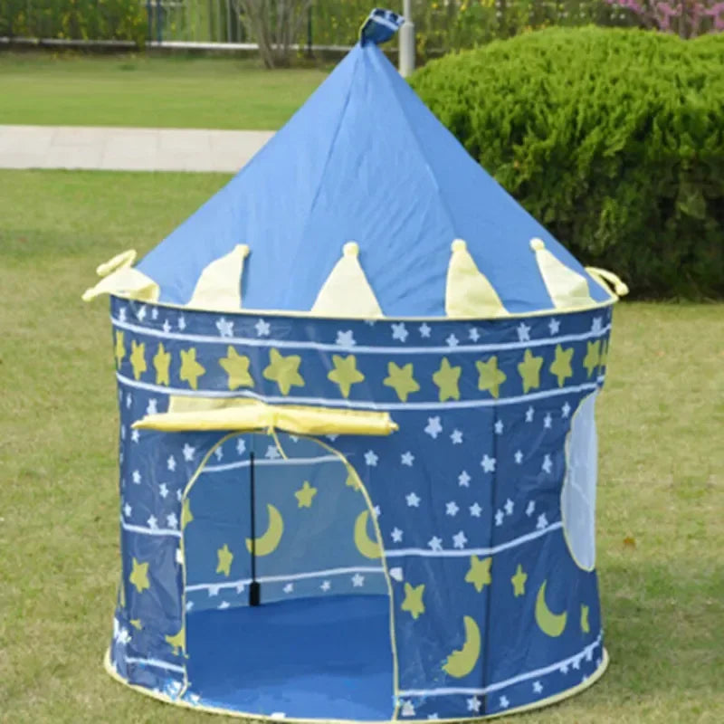 Tentes Château Pliantes Portables Tente de Jeu pour Bébé et Jeune Enfant Rose Bleu Jouets de Camping Décoration de Chambre Intérieure Extérieure Cadeau d'Anniversaire de Noël