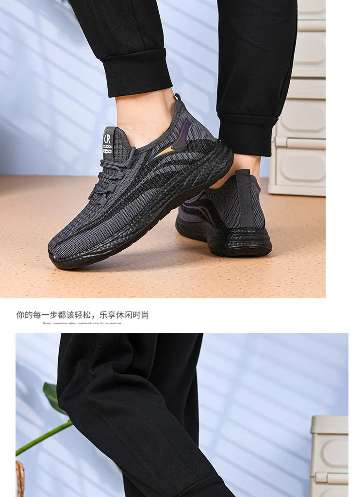 Frühling und Herbst Neue Sportschuhe Herren Geruchshemmend Atmungsaktiv Arbeit Nicht Müde Füße Weich Besohlte Sport- und Freizeitschuhe Kokosschuhe