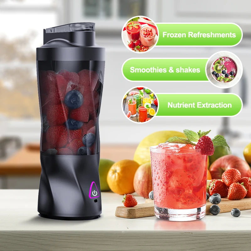 Mixeur Presseur Électrique Portable Fruits Frais 700ML Multifonctionnel USB Rechargeable Shakes Smoothies Blender Tasse Mixeur Extérieur