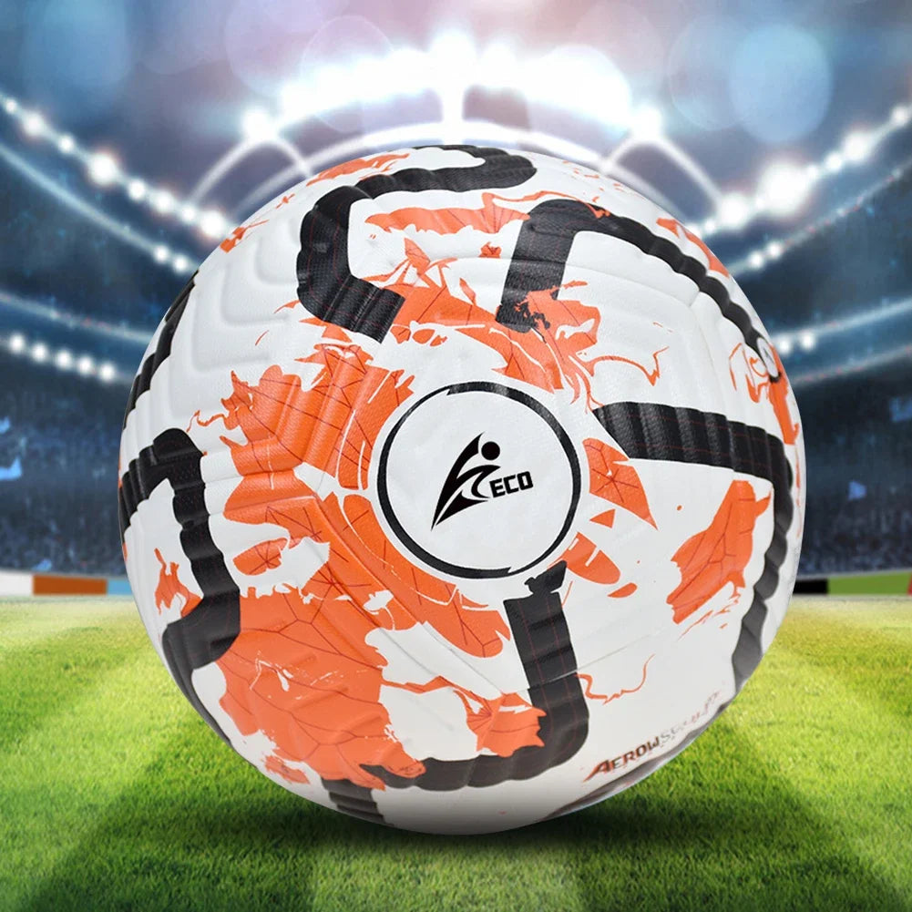 Ballons de football professionnels taille 5, en cuir, cousus à la machine, pour enfants et adultes, pour l'entraînement sportif en extérieur