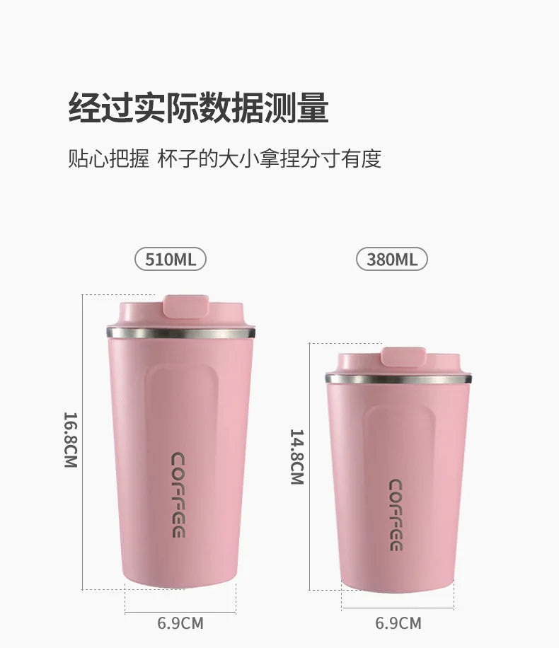 Tasse à café Thermos 380/510 ml en acier inoxydable avec affichage de la température, bouteille d'eau isolée, flasque sous vide.