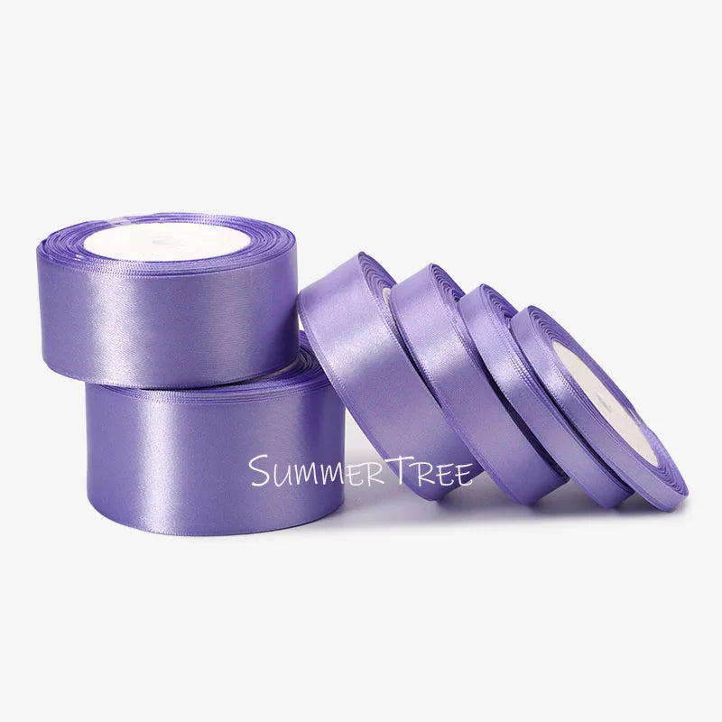 Satinband 25 Yards 6 mm - 50 mm Schleife Geschenkverpackung Schleife Handmade DIY Basteln Halloween Weihnachten Hochzeit Geburtstag Party Dekoration