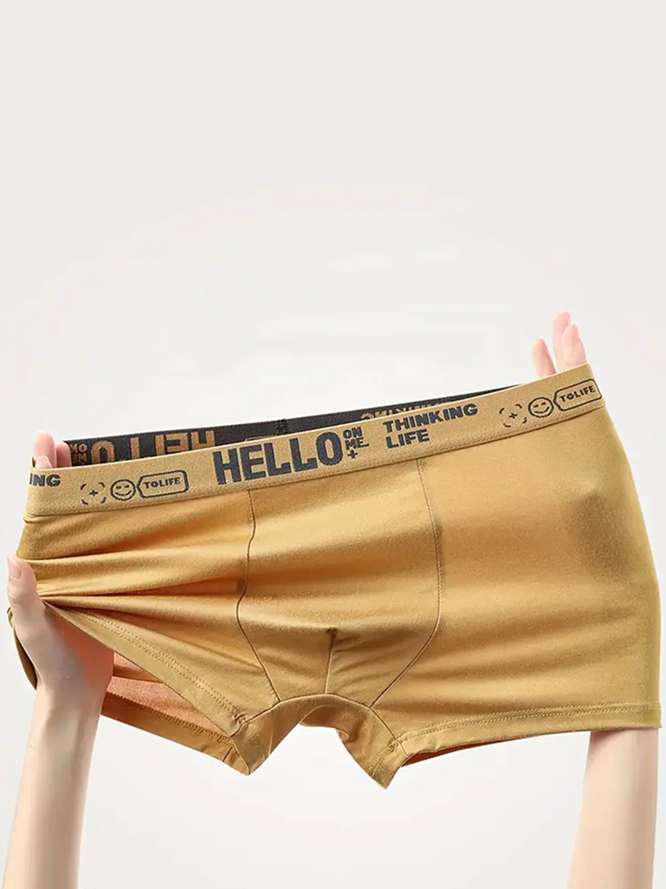10 Piece Set Of Random Men's Solid Color Underwear, Comfortable, Breathable, Personalized Boxer Shorts, Men's Sports Underwear