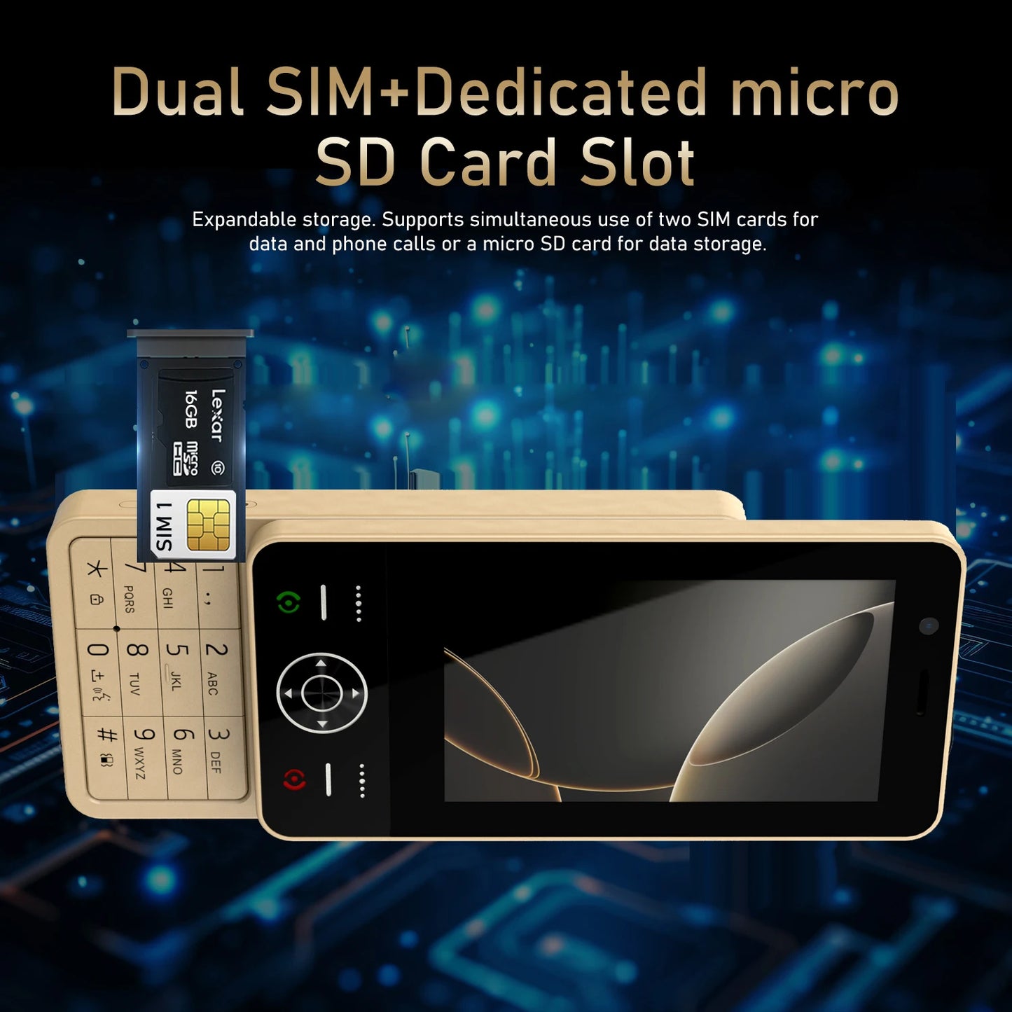 FUFFI S24 Pro Mini téléphone coulissant Écran couleur HD de 4,0 pouces, téléphone amusant, téléphone multifonction 4G, double SIM, téléphone portable étudiant