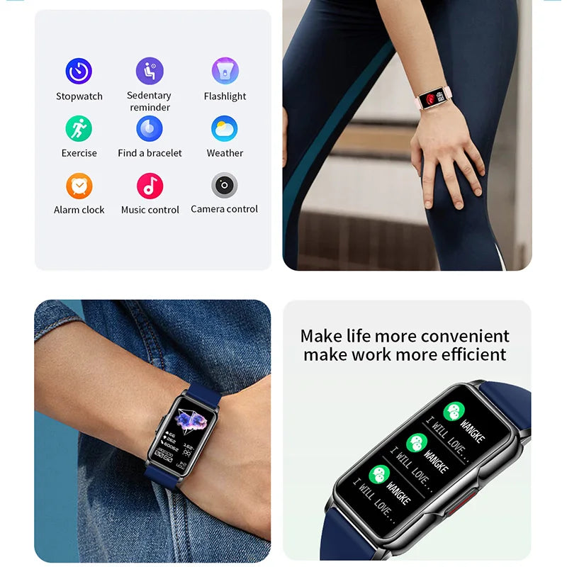 Für Android IOS Smart Armband Frauen Smartwatch Männer Herzfrequenz Blutsauerstoff Wasserdicht Sport Smart Band Uhr Für Damen +Geschenk