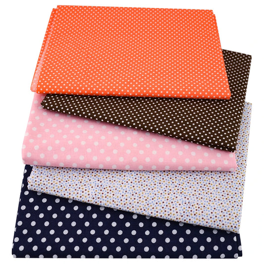 Thin Lovely Polka Dot Cotton Patchwork Fabrics By the Yard, Cheap Fabrics to the Meter Offer,for Needlework,Dolls,Craft Material